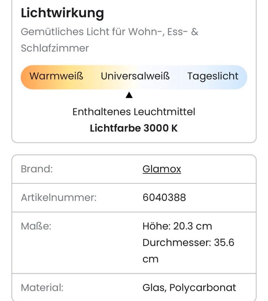 Glamox Luxo Deckenlampe Leuchte LED Lampe in Hannover