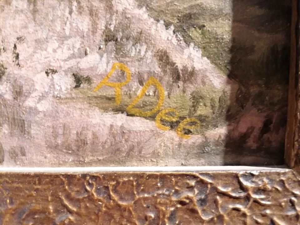 Gemälde, Natur, Öl auf Leinwand, antik in Arnstadt