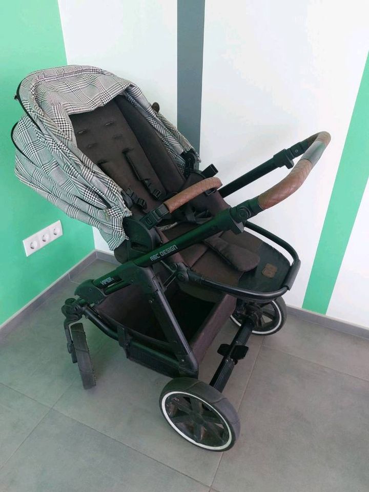 ABC Viper 4 Smaragd Lufträder Kinderwagen 2 in 1 Adapter in Andernach