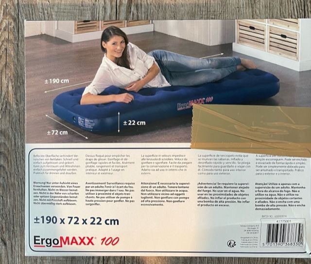 ERGOMAXX 100 LUFTBETT LUFTMATRATZE 190 x 72 x 22 cm in Nordrhein-Westfalen  - Mülheim (Ruhr) | eBay Kleinanzeigen ist jetzt Kleinanzeigen