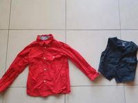 Jungen festliches 2tlg SET Weste grau 104 ZARA + Hemd rot H&M 110 Baden-Württemberg - Elchesheim-Illingen Vorschau