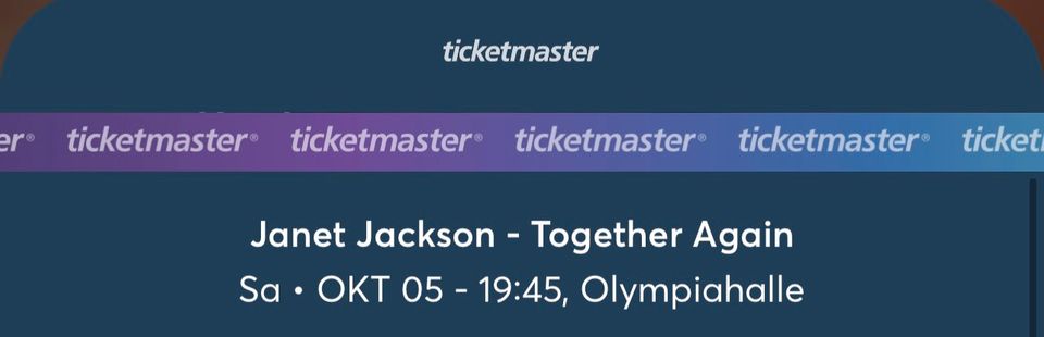 1 x # Janet Jackson # Platin Ticket #Konzert München in Hanau