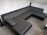Wohnlandschaft XXL Couch Sofa grau schwarz U Form Saarland - Kleinblittersdorf Vorschau