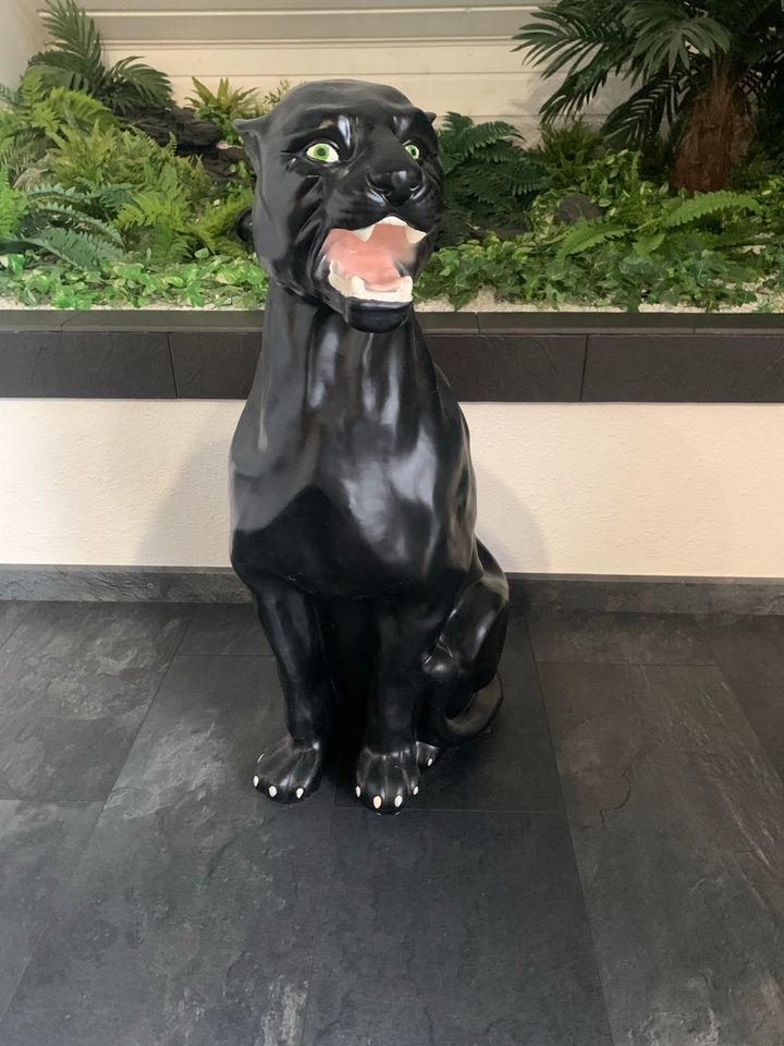 Schwarzer Panther Skulptur Figur Deko 78cm in Straubing