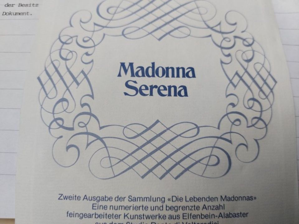 Madonna Serena / Wandteller / Sammelteller in Sinzheim