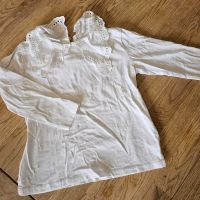 Zara Bluse Shirt weiss Rüschchen Kragen 104 neu aber gewaschen Baden-Württemberg - Mössingen Vorschau