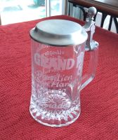 Glas Krug mit Zinndeckel und Beschriftung Formel 1Grand Prix '89 Lübeck - Travemünde Vorschau