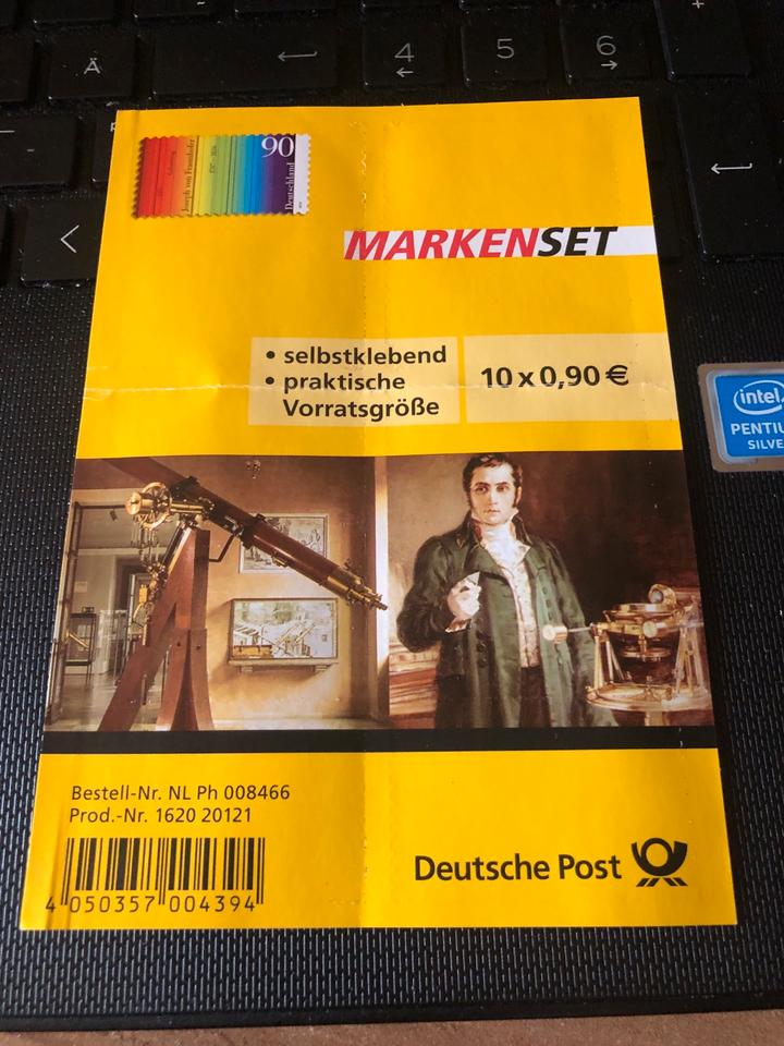 Briefmarke JOSEPH VON FRAUNHOFER Markenset 10 x 0,90€ DHL in Hof (Saale)