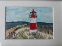 Miniatur-Aquarell Leuchtturm Sylt - gerahmt Essen - Karnap Vorschau