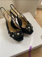 Slingbacks Sandalen Designerschuhe von Kenzo aus Leder Bayern - Langweid am Lech Vorschau