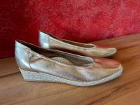 ❤️ ALBA MILLY ❤️ Schuhe Gr. 42 Italien Gold Metallic Ballerinas Nordrhein-Westfalen - Königswinter Vorschau