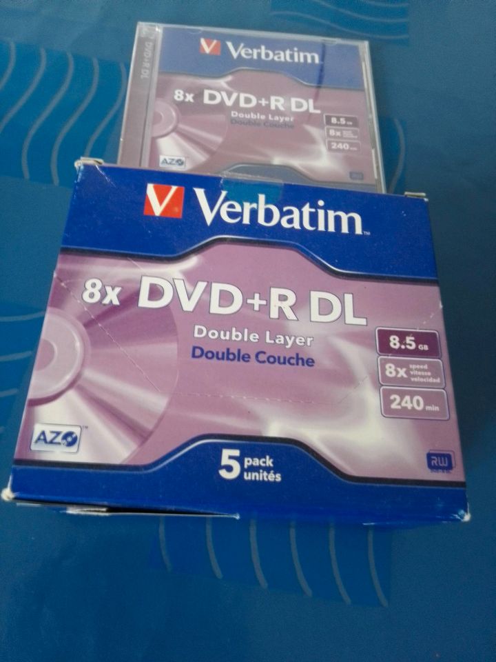 5 Verbatim DVD + R DL 8,5 GB 240 Minuten Neu in Saarlouis
