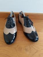 Schnürschuh, Damen, Größe 39, Lack/Leder, schwarz beige Bayern - Eggolsheim Vorschau