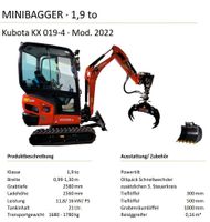 Minibagger Kubota KX 019-4 - Mieten Passau Kr. Passau - Passau Vorschau