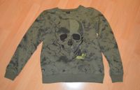 cooler Skull ( Totenkopf ) Pullover * Gr. 170 / 176 * olivfarben Dresden - Cotta Vorschau