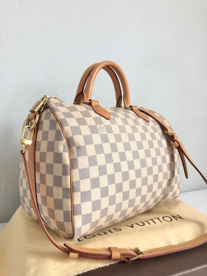 Louis Vuitton LV Speedy 30 Tasche Handtasche Bag Azur Bandouliere in München