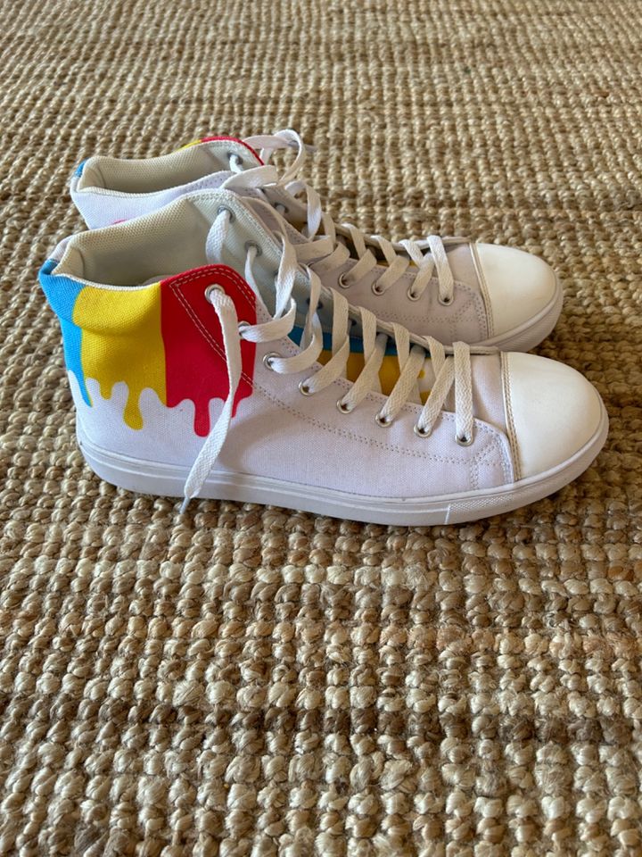 Pan Pride Sneaker high top weiß rainbow 42,5 vegan in Bayreuth