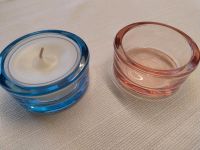 Zwei Kerzenhalter blau und rosa Niedersachsen - Braunschweig Vorschau