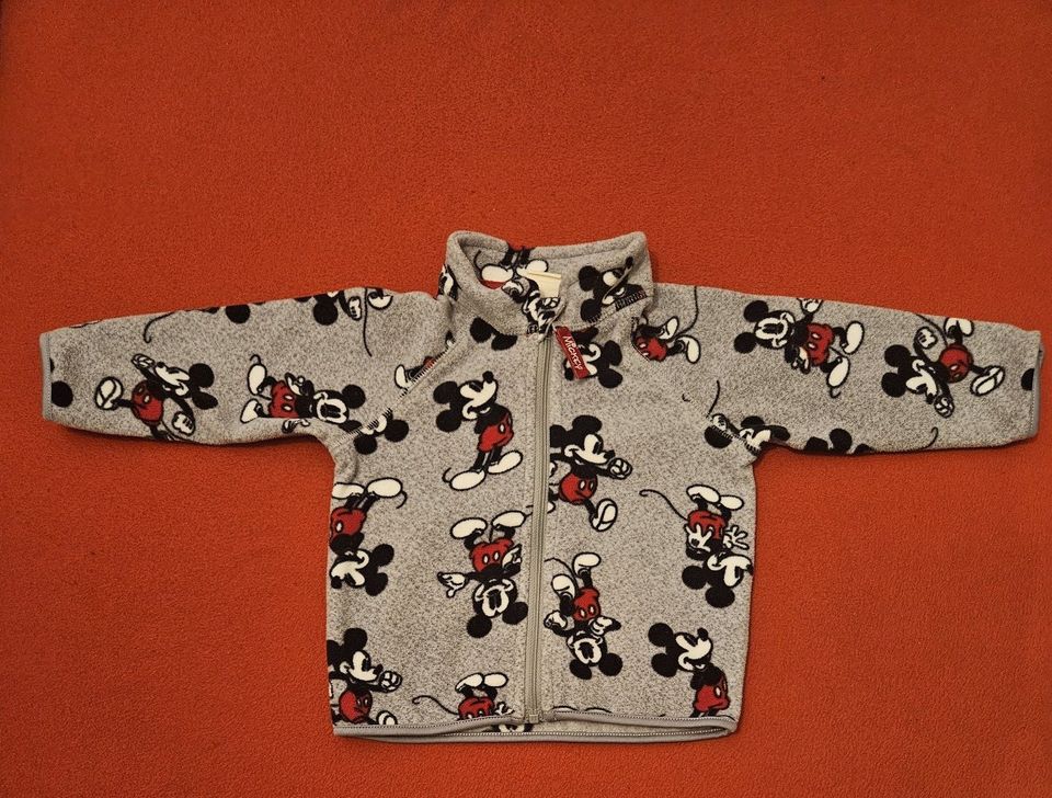 Mickey Maus Kinder Fleecejacke Gr.68 in Spangenberg