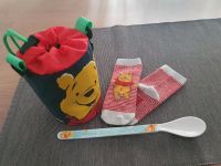 Winnie the Pooh Flaschenbeutel Löffel Socken 74-80 Sachsen - Lauta Vorschau