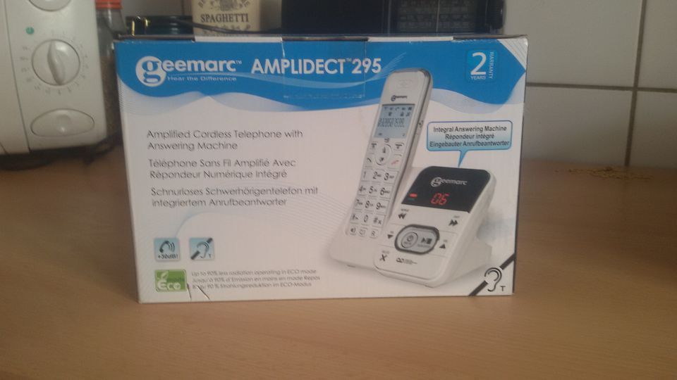 Schurloses Schwerhörigen-Telefon AMPLIDECT 295, Fa. Geemark mit Z in Berlin