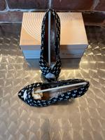 High Heels Stöckelschuhe Pumps schwarz mit Totenkopfmuster Bayern - Zolling Vorschau