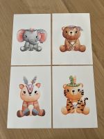 4er Set Kinderzimmer Poster Tiere Deko Bayern - Bischofsmais Vorschau