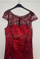 Elegantes Abendkleid Rot-Schwarz mit Spitze in Größe 46 Hessen - Korbach Vorschau