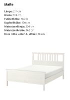 Hemnes Ikea Bett mit Lattenrost und Matratze Rostock - Gehlsdorf Vorschau