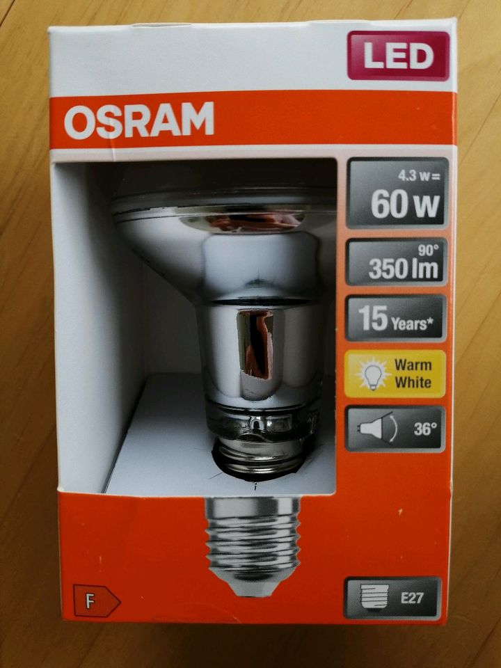 NEU Osram LED-Reflektor E27 warmweiß 2700K 4,30W in Mauritz