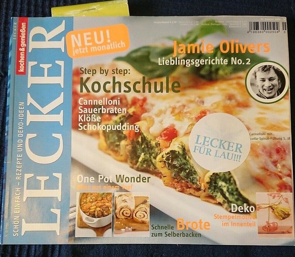 4 x LECKER kochen&genießen Zeitschriften mit Einkaufszettel in Zella-Mehlis