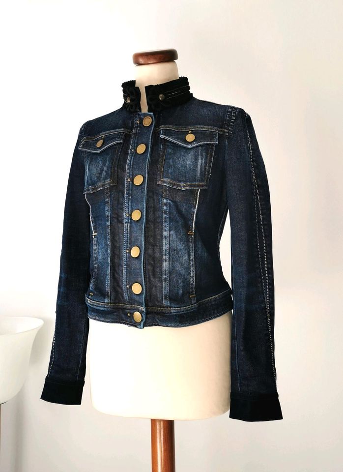 High Use - Jeansjacke mit Samt - Dark Blue - Gr. S / 36 - wie Neu in Köln