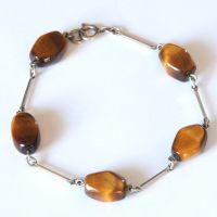 Zeitlos schönes Vintage Armband 5 Ziersteine cognac braun 19,5 cm Nürnberg (Mittelfr) - Südstadt Vorschau