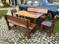 Holz Garnitur zu verkaufen 2 Bank 2 x Stuhl 1 Tisch Thüringen - Weinbergen Vorschau