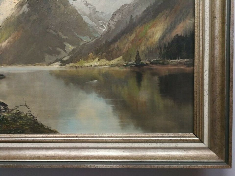 Gemälde D´ Arno Gebirge Ölbild Alpen Gebirgssee 19./20.Jh. in Weimar