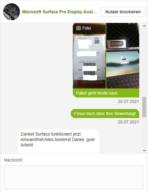 Microsoft Surface Displayschaden Service Book Go 3 4 5 6 7 X Neu in Karlsdorf-Neuthard