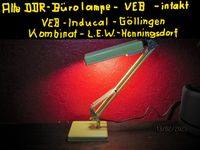 Alte DDR Bürolampe - intakt - VEB Inducal Göllingen Niedersachsen - Lemgow Vorschau