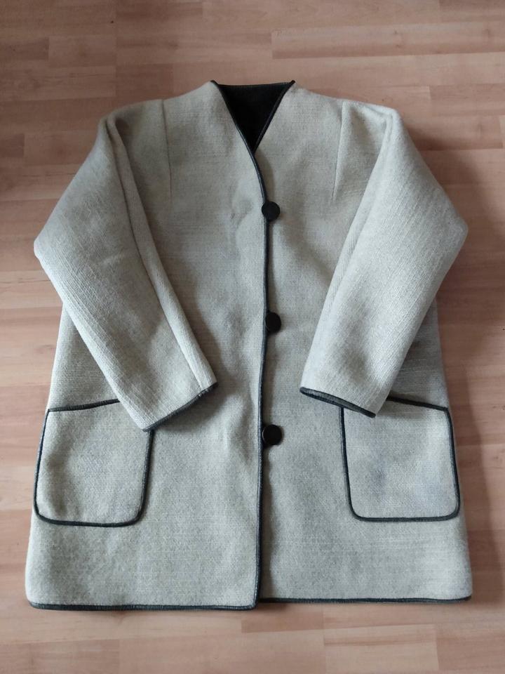 VINTAGE RETRO Woll Wendejacke grün beige XL 42-44 in Bochum