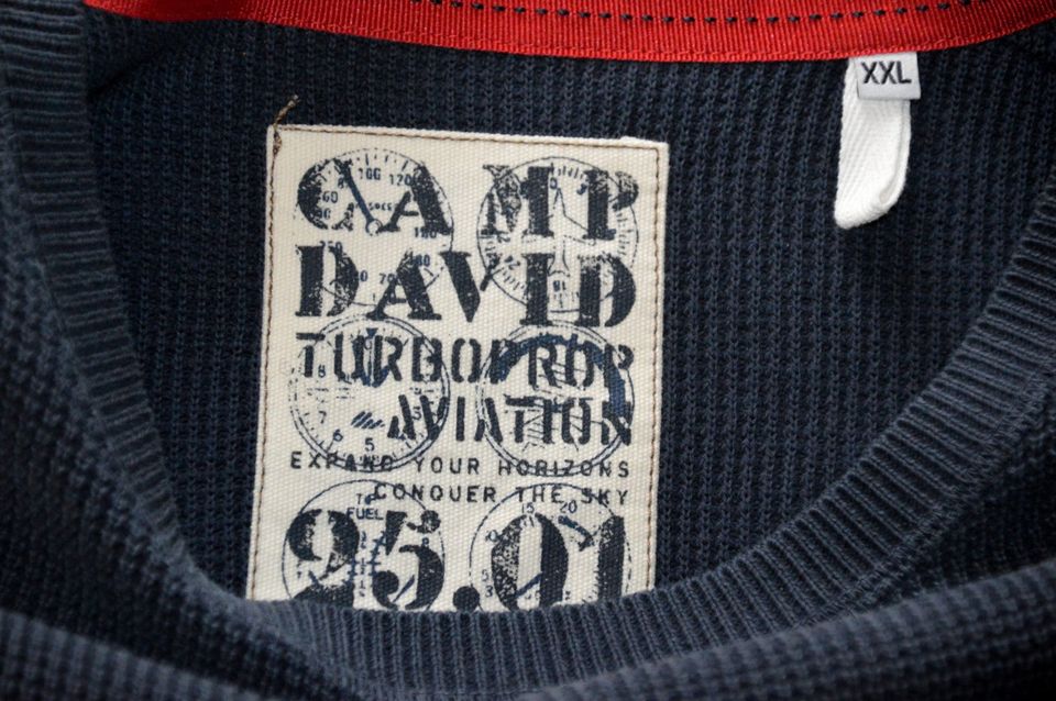 Camp David Strickpullover Pulli Pullover Strickpulli blau XXL in Heppenheim (Bergstraße)