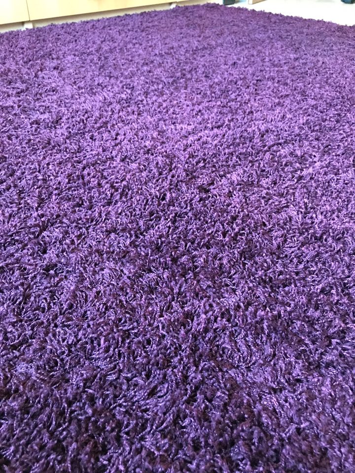 Hochflor Teppich lila violett 200x290 Shaggy Flex in München