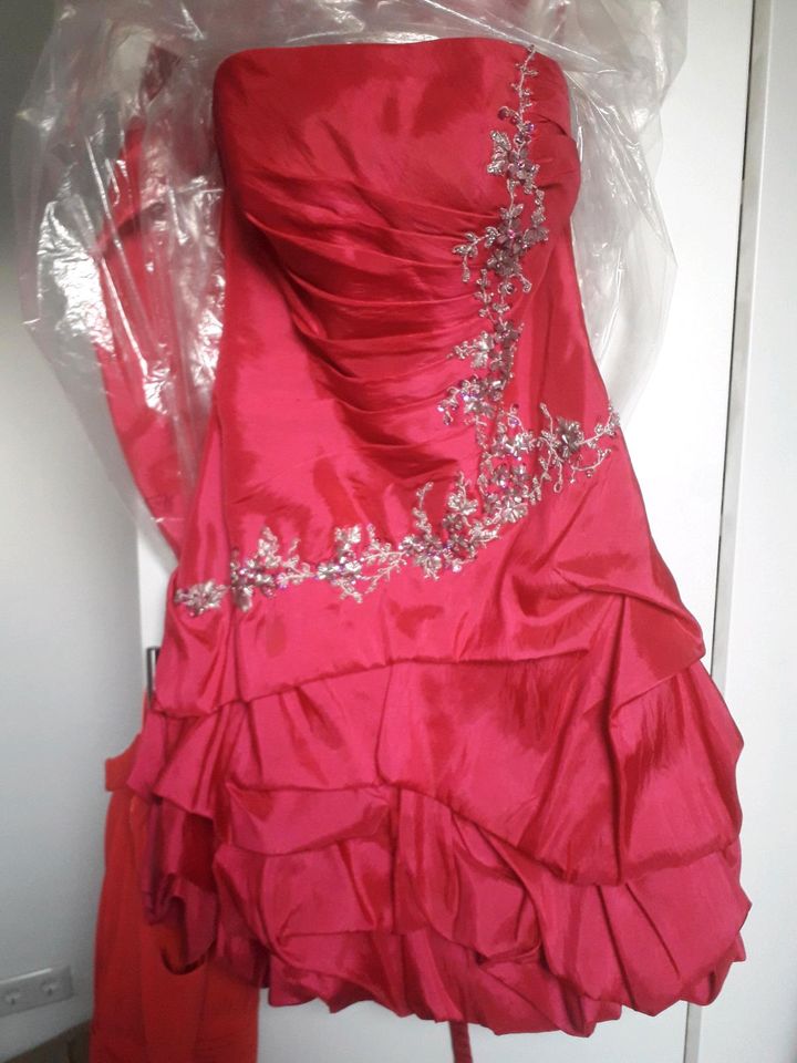 Abschlusskleid, Abikleid, Abendkleid pink mit Glitzer in Ibbenbüren