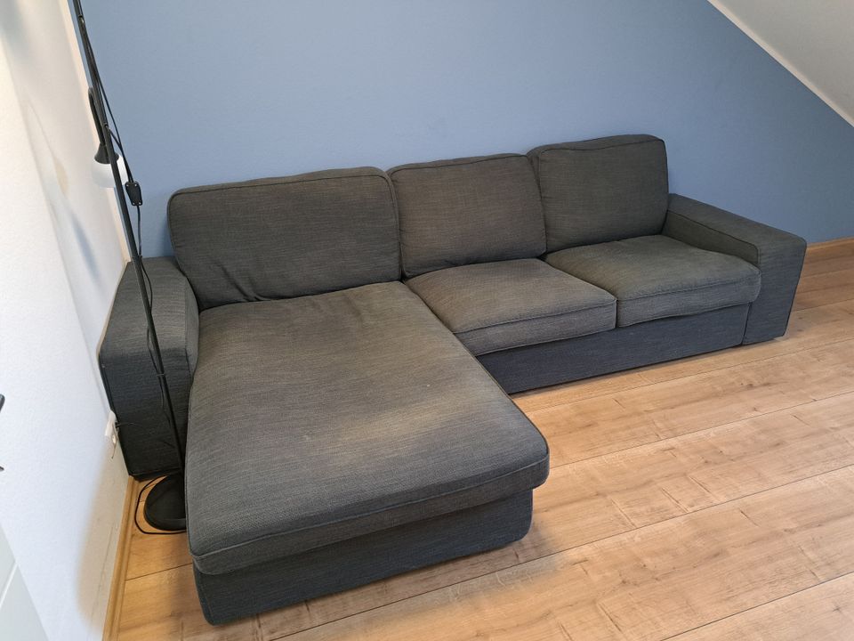 IKEA 3er-Sofa "KIVIK" mit Récamiere, Hillared anthrazit in Wiesbaden