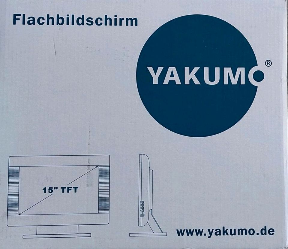 Flachbildschirm 15 Zoll Yakumo  inkl. Originalverpackung und Anle in Berghaupten