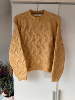 Senfgelber Wollpullover mit Zopfmuster Hessen - Darmstadt Vorschau
