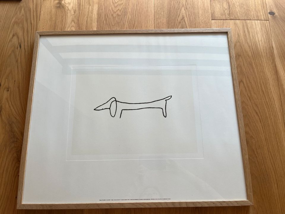 SIEBDRUCK INKL. HOLZRAHMEN/ PICASSO / LE CHIEN / HUND / 50 X 60 in Frankfurt am Main