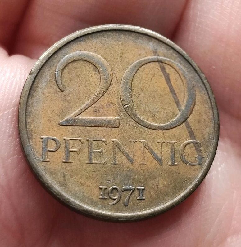 20 Pfennig Münzen 1969,1971, 1984 DDR in Büdingen