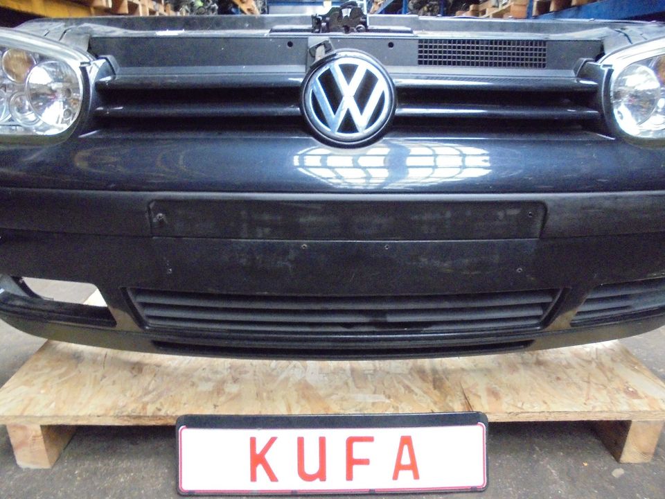 VW Golf 4 1,6 74kw Bj 98 Front Vorbau Stoßstange Scheinwerfer ec. in Harrislee