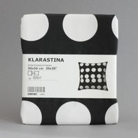 IKEA KLARASTINA Kissenbezug Kissenhülle schwarz weiß 50x50 cm Bayern - Gröbenzell Vorschau