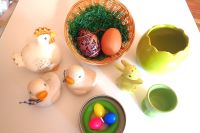 Konvolut Osterdeko Paket 10 Teile Ei Hase Huhn Enten Korb Ostern Nordrhein-Westfalen - Geldern Vorschau