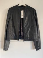 Schwarze Lederjacke echtes Leder von Set M 38 Stuttgart - Bad Cannstatt Vorschau